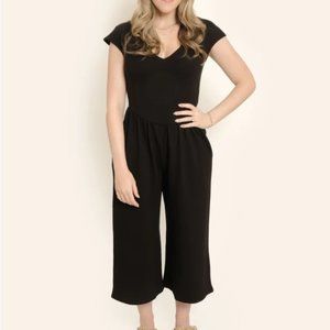 Smash Tess Tay Lautner CALI CULOTTE ROMPER IN MIDNIGHT BLACK